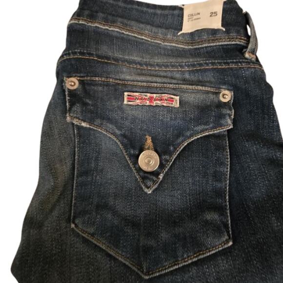 Hudson Jeans Collin Mid-Rise Skinny Jean in Obsess EUC Size 25 - Picture 3 of 5